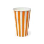 ショッピングコップ マニュアル用紙コップ ストライプ 80.6×117.8×50.5mm 1400個入 東罐興業 SCM-360PP (68-1991-14)