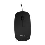 有線マウス 静音＆薄型 ブラック 1ケース 20個入 Lazos L-SM-B (68-2008-78)