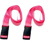 ワンタッチ荷締ベルト 25mm×2m 2個入 ピンク WIZ'A アークランドサカモト WZ-ND20P (68-5544-38)