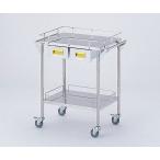 ストレージステンレスカート 2段 イエロー 幅600mm/引き出し2個 アズワン CHS-2H-Y  ...