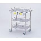 ストレージステンレスカート 3段 イエロー 幅600mm/引き出し2個 アズワン CHS-3H-Y  ...