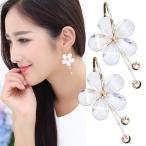 Yahoo! Yahoo!ショッピング(ヤフー ショッピング)ピアス ゴールド 大人可愛い フープ クリスタル フラワー ピアス