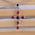 Yahoo! Yahoo!ショッピング(ヤフー ショッピング)ネックレス 18ｋ シルバー925 ペンダント クロス ルビー ネックレス