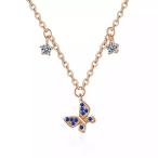 Yahoo! Yahoo!ショッピング(ヤフー ショッピング)ネックレス  silver925 ローズゴールドカラー 蝶 キュービックジルコニア ネックレス