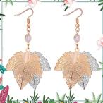 Yahoo! Yahoo!ショッピング(ヤフー ショッピング)ピアス  揺れる ゴールド×シルバーリーフ 人気2トーン フック ピアス