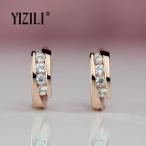 Yahoo! Yahoo!ショッピング(ヤフー ショッピング)ピアス ローズゴールドカラー CZ フープ ピアス
