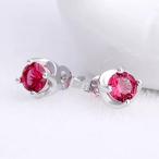 Yahoo! Yahoo!ショッピング(ヤフー ショッピング)ピアス silver925 レッドクリスタル ローズ ピアス
