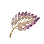 ブローチゴールドカラーリーフモチー...