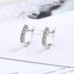 Yahoo! Yahoo!ショッピング(ヤフー ショッピング)ピアス シルバー925 フープ キュービックジルコニア ラウンド ピアス