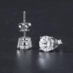 Yahoo! Yahoo!ショッピング(ヤフー ショッピング)ピアス シルバー925 モアサナイト ブリリアンカット 0.5ｃｔ スタッド ピアス