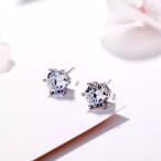 Yahoo! Yahoo!ショッピング(ヤフー ショッピング)ピアス シルバー925 キュービックジルコア 6ｍｍサイズ シンプル ピアス