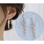 Yahoo! Yahoo!ショッピング(ヤフー ショッピング)ピアス 14K ゴールドコーティング silver925 揺れる リーフ デザイン スタッド ピアス
