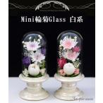 プリザーブドフラワー 仏花 新盆 初盆 ミニ 輪菊 Mini Glass ミニ ガラス お供え花 ブリザードフラワー 花 ミニ仏壇 法事 アレンジメント アートフォーシーズン