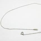 スクリューチェーン　4日前後可能プラチナ850(Pt850)　ネックレス（幅0.6mm　長さ45cm）プレート3ミリ　ゆうパケット発送は送料無料です。