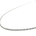 42センチ プラチナ（Pt850）スクリューチェーンネックレス（幅約0.6mm 長さ42cm)プラチナ