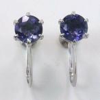 K18WGアイオライト5mm六本爪...