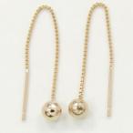 ショッピングピンクゴールド 【プレミアムミラーボール】18金ピンクゴールド/18金ホワイトゴールド/18金ゴールド 丸玉4mmミラーカットピアス(アメリカンタイプ全長5cm）