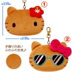 ハローキティ フェイスパスケース 日焼けシリーズ 定期入れ リール付き 新学期 新入学 習い事 小物ポーチ アクセポーチ SANRIO