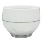 有田焼 彫水玉 煎茶 銀ライン