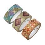 kamiiso производство quotient маскировочная лента kimono прекрасный 28 (. сосна .*..* 7 сокровищ цветок .× каждый 1) сделано в Японии примерно 15mm ширина ×3 шт комплект GR-0546