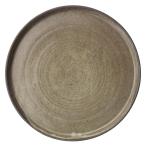 ショッピング皿 丸伊製陶 信楽焼 へちもん プレート 皿 直径約24cm いらか ブラウン MR-3-4098