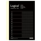 [2026 года выпуск блокнот ]na бегемот cocos nucifera логический dia Lee 2026 видеть открытие 2 неделя A|A6| черный NS-A604-26AD[PT1]