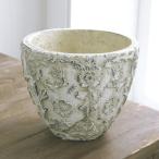 植木鉢 おしゃれ アンティーク 陶器鉢 ダイナスティポットS＜ 外径15cm 5号 穴あり 白 ホワイト かわいい プランター かわいい 室内 屋外 多肉植物 観葉植物