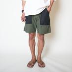 TURN ME ON( Turn mi- on ) cut off задний атлас Baker шорты (OLIVE/BLACK) (MENS) M/L/XL размер 