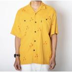 TURN ME ON( Turn mi- on ) оригинал общий рисунок принт открытый цвет рубашка (YELLOW) (MENS)M/L размер 