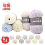 ショッピング毛糸 新春 2026年ABCクラフト福袋 毛糸 何色が届くかお楽しみ  超極太 ニッティングディーバ コモド5玉セット