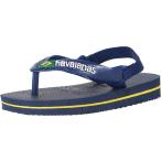 ショッピングhavaianas 【並行輸入品】Havaianas ユニセックス・キッズ BABY BRAZIL LOGO SANDAL NAVY BLUE/CITRUS YEL