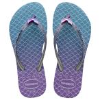 ショッピングhavaianas Havaianas ユニ 子供用 スリム グリッター フリップフロップサンダル, ブルー, 11 12 Little Kid Ha 並行輸入品