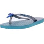 ショッピングhavaianas 【並行輸入品】(ハワイアナス) Havaianas 男女兼用 子供用 スリム グリッター ビーチサンダル, ブルー, 2 US Little K