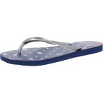 ショッピングhavaianas Havaianas Women's Slim Nautical Flip Flop Sandal, Navy Blue/Silv 並行輸入品