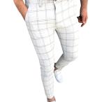 Bravetoshop Men's Slim Fit Suit Pants Stretch Flat Front Dress P 並行輸入品