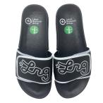 【並行輸入品】LRG Men's Logo Slides Sandal Shoes, Black/Cursive, 12