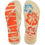 ショッピングhavaianas 【並行輸入品】Havaianas for Women   Slim Postcard USA Flip Flops   Sunset Oran
