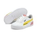 キッズ PUMA プーマ 17-21PEANUTS CARINA PS PEANUTS プーマキャリーナ PS 381879 01WHITE/MAIZE