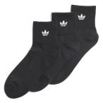 adidas アディダス U 1/4 SOCKS 3P 3Pソックス KH1653 BLACK