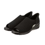  женский PANSY анютины глазки HANDSFREE KNET OPENTOE-SHOES "свободные руки" вязаный колодка сандалии Wedge подошва 4410 BLACK