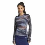  женский adidas Adidas W AOP MESH LS TEE(BADIGIRL) длинный рукав LE8315 OLIV/AURO/CRYS