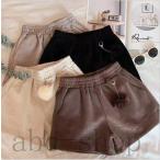ショートパンツ厚手レディースショーパンモコモコ短パン秋冬ハーフパンツ女性半ズボンウエストゴム可愛いパンツ