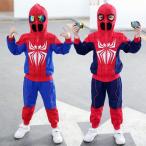 スパイダーマン パーカートップス アウター 子供服 2点セット トレーナー パンツ ジュニア キャラクター グッズ コスプレ衣装 Spider-Man