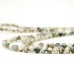 ツリーアゲート6mm丸玉ビーズ連売...