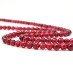 ルビークォーツ 6mm 丸玉 ビーズ 連売り 約38cm 染め 天然石 パワーストーン 石 玉 珠 連 手芸 アクセサリー パーツ 素材 材料 6ミリ
