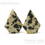 ダルメシアンジャスパー 15×11×3-13×9×3mm スライス ビーズ 1粒売り バラ かわいい  天然石 粒 石 珠 手芸 自作 パーツ 材料 素材