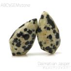 ダルメシアンジャスパー 15×8×5mm アローカット ビーズ 1粒売り バラ かわいい  天然石 粒 石 珠 手芸 自作 パーツ 材料 素材