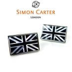カフス ユニオンジャック モチーフ / Simon Carter Union Jack Onyx and Mother of Pearl Cufflinks