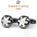 SIMON CARTER Radial Mother of Peal and Gunmetal カフスボタン サイモンカーター マザーオブパール　ガンメタル カフリンクス 白蝶貝 真珠 パール カフス