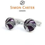 SIMON CARTER  VINTAGE BUTTON purple enamel カフスボタン サイモンカーター カフス ビンテージボタン エナメル 紫 パープル